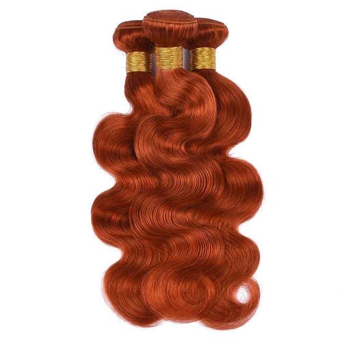Condescension Human Hair Bundles 22 24 26 inch Orange Burnt Orange 350 Body Wave Bundles Human Hair Unprocessed Brazilian Virgin Hair for Black Women