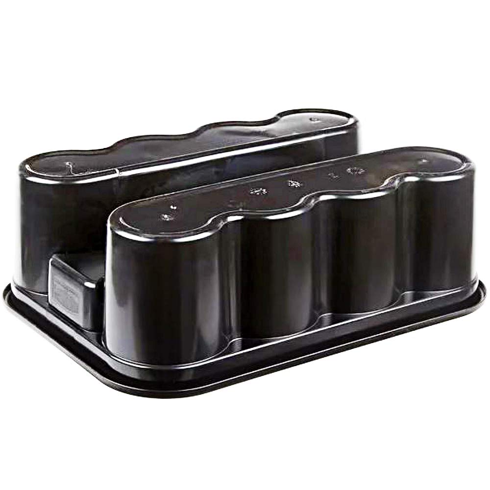Rubbermaid Commercial Products Deluxe Carry Caddy for Take-Out Coffee/Soft Drinks Postmates/Uber Eats/Food Delivery Cleaning Products Sports/Water Bottles Black