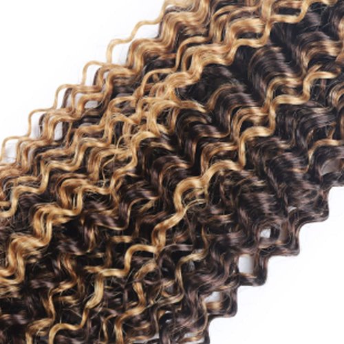 Habiliana Bundles Human Hair 18 20 22 Inch Jerry Curly Wave P4/27 Human Hair Bundles 11A Unprocessed Brazilian Virgin Quick Weave Hair Extensions for Black Women