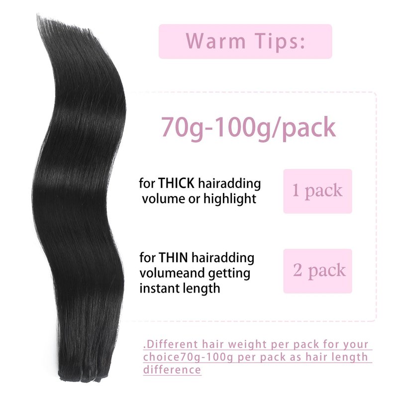 Clip in Hair Extensions Real Human Hair Jet Black 16 inch 7pcs 70g/Pack, Human Hair Clip in Extensions, Salon-Grade Quality, Easy Comfort Wear for Women (#1, 16 inch)