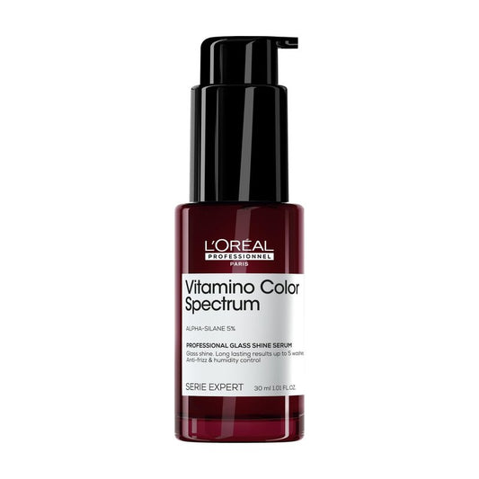 L'Oréal Professionnel Paris Vitamino Color Spectrum Glass Shine Serum - Instant Glass Shine, Protects Colored Hair, Heat Protection Up to 450°F, Vibrant Colors Up to 100 Days, 1 Fl Oz