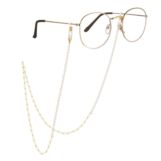 AllenCOCO Glasses Chain, Eyeglass Strap For Women Sunglasses - 14K Gold Eyeglasses Chain, Eye Glasses Holders Around Neck