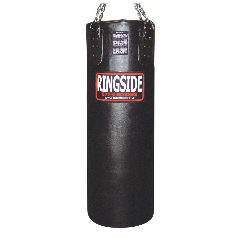 Ringside 65-pound Leather Boxing Punching Heavy Bag (Filled) , Black