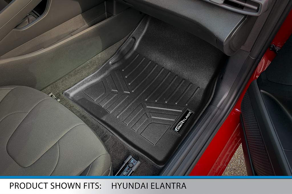 SMARTLINER Custom Fit All Weather 2 Row Floor Mats and Cargo Liner Set Compatible with 2021-2025 Hyundai Elantra