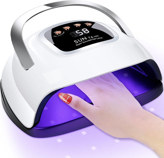 LKE UV Nail Lamp, 72W LED Nail Lamp Nail Dryer Light for Nails with 3 Timer Setting & LCD Touch Display Screen for Home and Salon Use (C-White) (3)
