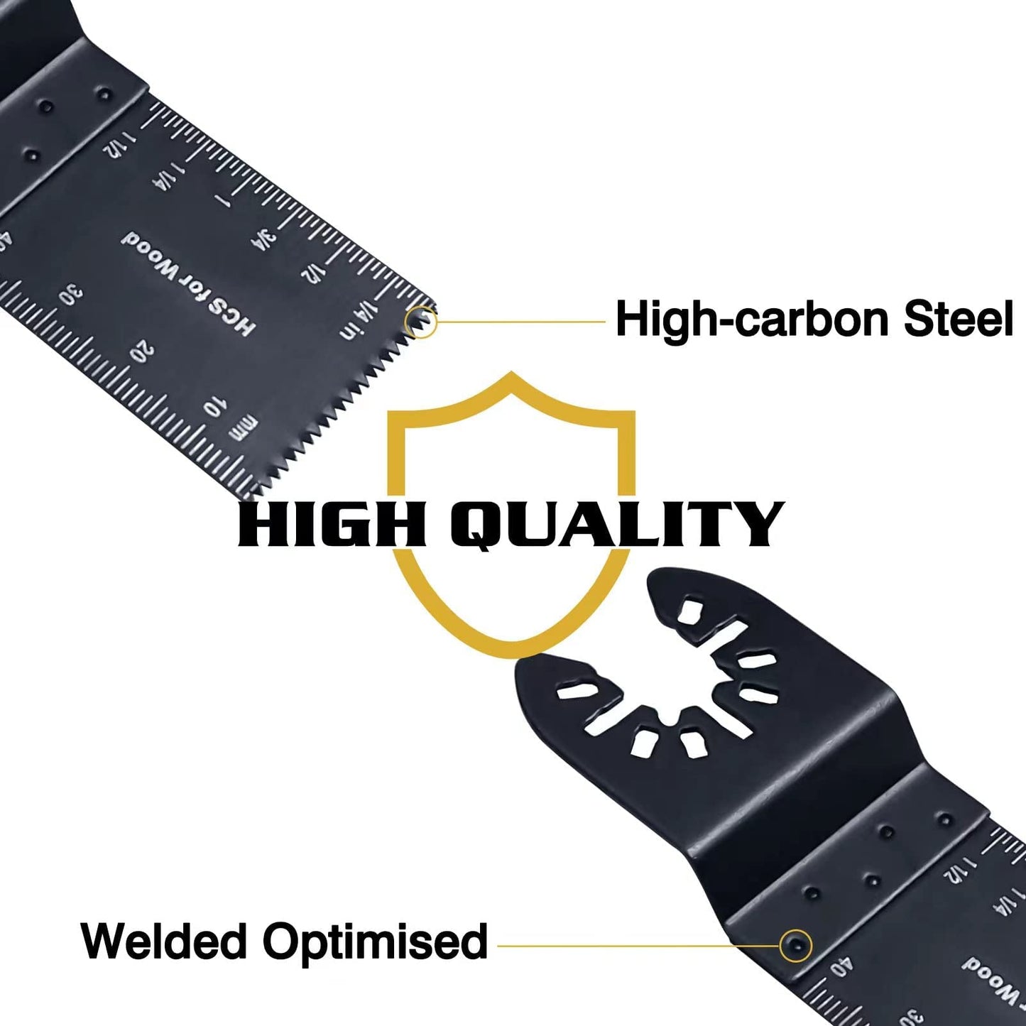 Oscillating Saw Blades Multitool Blades - Trivd Frol 200 PCS Professional Oscillating Tool Blades for Wood Plastics Cutting, Quick Release Multi Tool Blades Kits Fit Dewalt Milwaukee Ryobi Bosch
