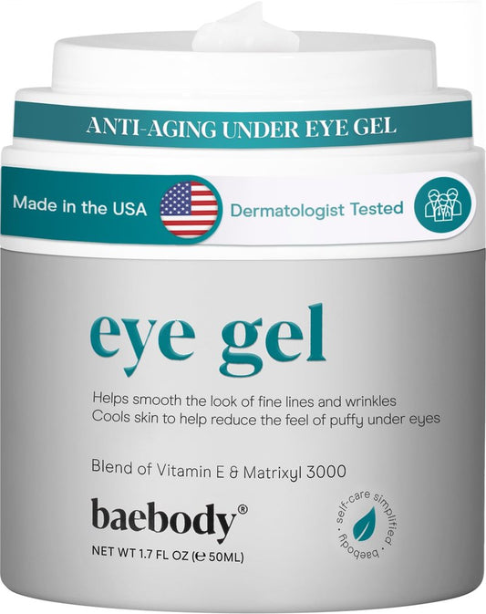 Baebody Under-Eye Gel - Advanced Cooling Under-Eye Cream For Dark Circles and Puffiness - Anti Aging and Hydrating - Beauty Gifts for Women (50 ml/1.7 fl oz)
