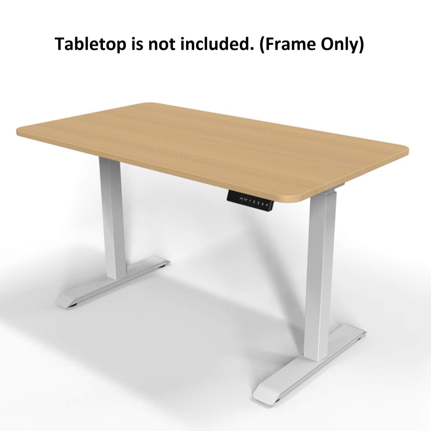 MCombo Dual Motor Standing Desk Frame, Electric Adjustable Stand up Table Frame, 4 Memory Positions, Frame Only 1688 (White)