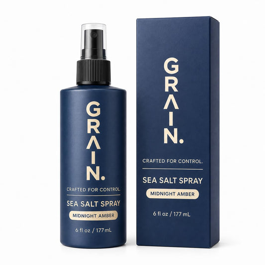 Grain Sea Salt Spray for Men | Texturizing and Volumizing Sea Salt Spray for Hair | Lightweight Volume Mist | Natural Texture | Flexible Hold | Unique Product Formula For all Hair Types | 6floz/177mL