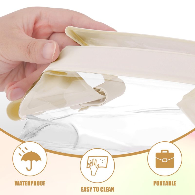 Joottuan 3Pcs Clear Waterproof Toiletry Bags Portable Makeup Bag Travel Containers Cosmetic Pouch for Women Men Traveling