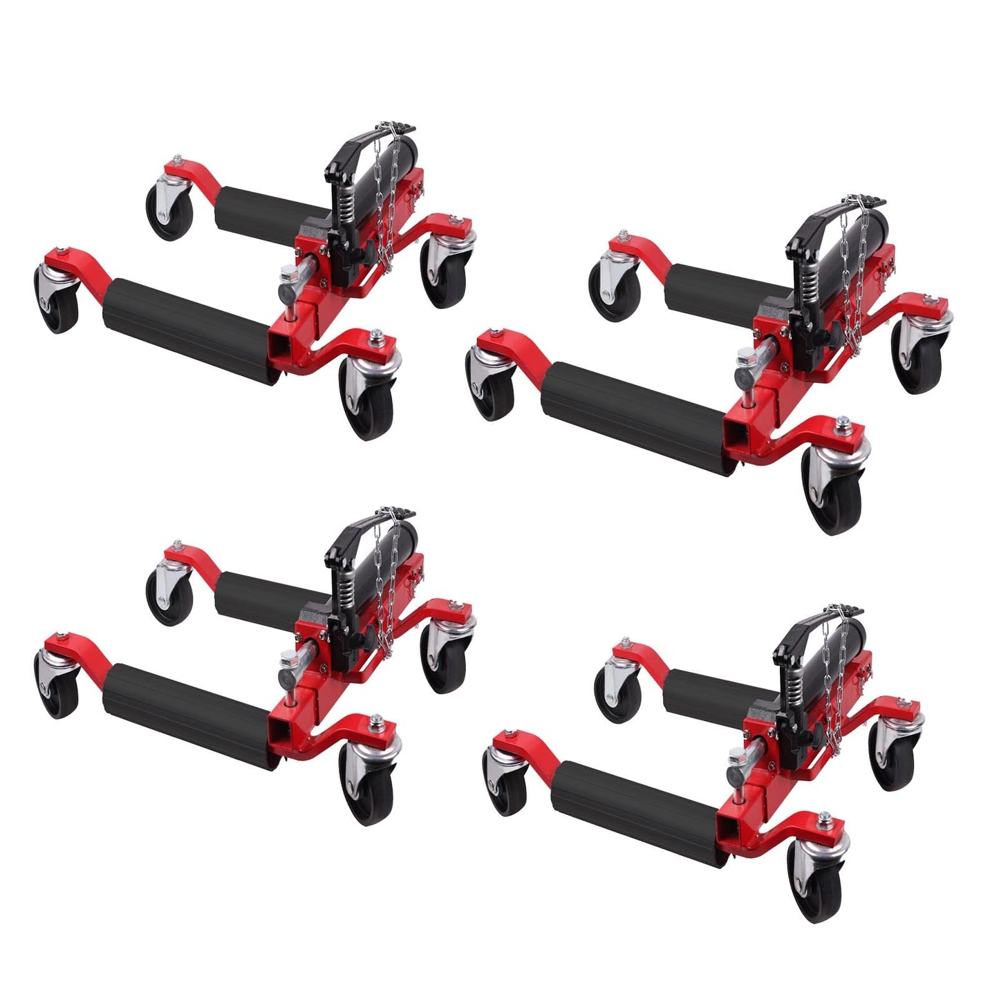 Garvee Car Wheel Dolly Jack Set of 4, 6000 LBS Capacity Hydraulic Vehicle Tire Skates with Foot Pedal & Swivel Casters for Auto Repair, Garage, Workshop, Towing (Fits 12 in Wide Tires)