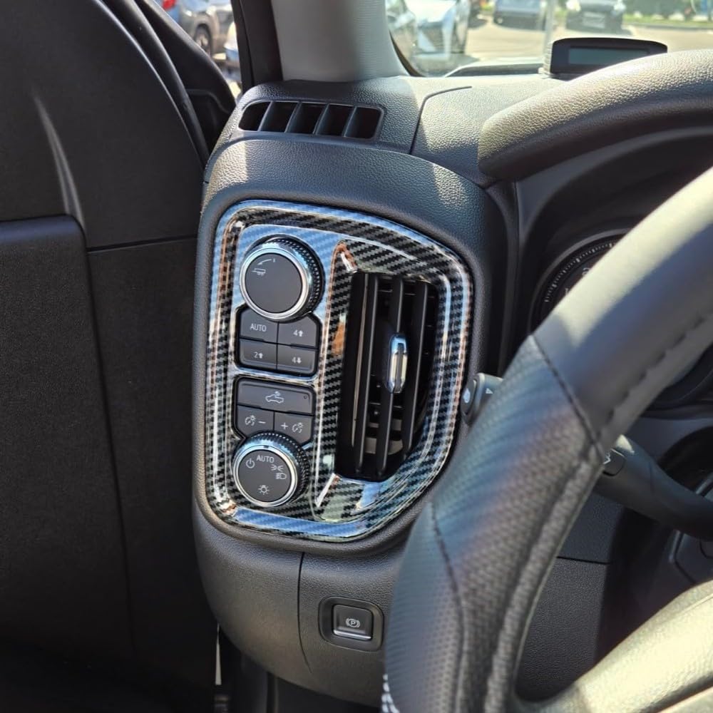 Fewshaw Carbon Fiber Center Console Dashboard Kit Trim for 2019-2026 Chevy Silverado/GMC Sierra 1500 2500 3500 (8-piece Set)