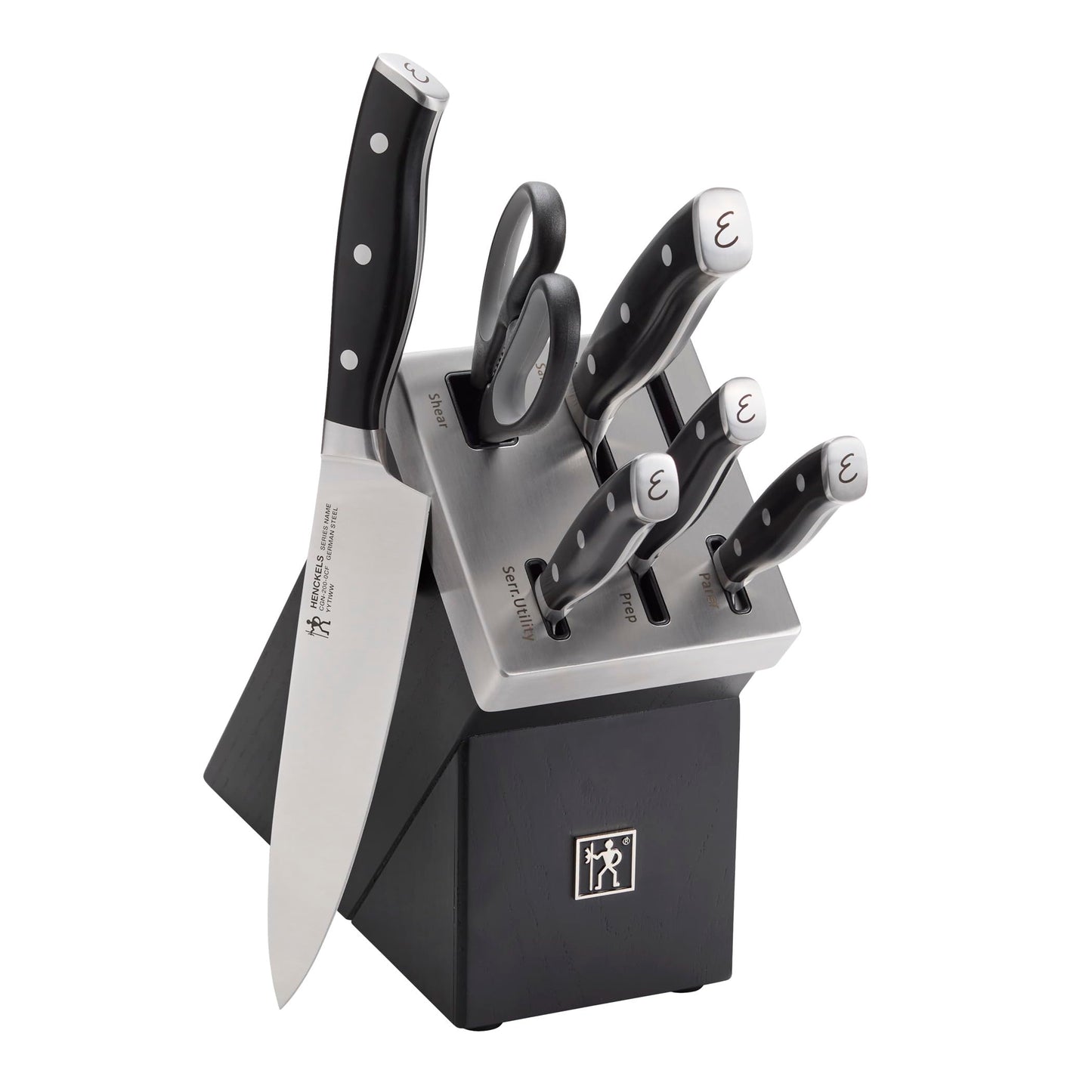 HENCKELS x EMERIL Lagasse The Nola Collection Razor-Sharp German 7-pc Self-Sharpening Knife Block Set, Made in Company-Owned German Factory with Special Formula Steel perfected for almost 300 Years