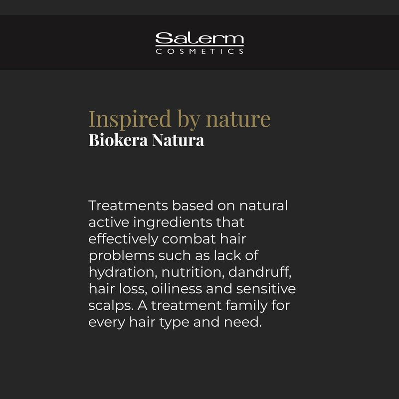 SALERM - Hair Mask - Argan Mask Biokera Natura - 200 ml - for Damaged Hair - with Argan and Cotton Oil - Deep Hydration - Helps Mantain Hair's Natural Vitality