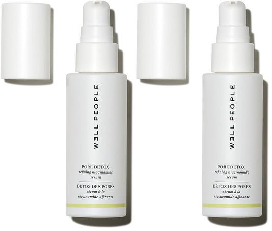 Well People Pore Detox Niacinamide Refining Serum, Purifying Face Serum For Smoothing & Refining Pores, Evens Out Skin Tone, Vegan & Cruelty-free (Pack of 2)