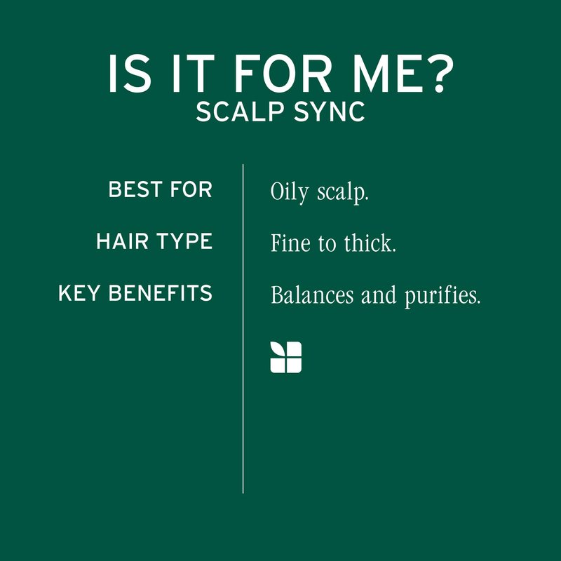 Biolage Scalp Sync Clarifying Shampoo - Residue & Buildup Remover, For Oily Scalp, Fermented Tea & Glycolic Acid, Vegan & Paraben-Free