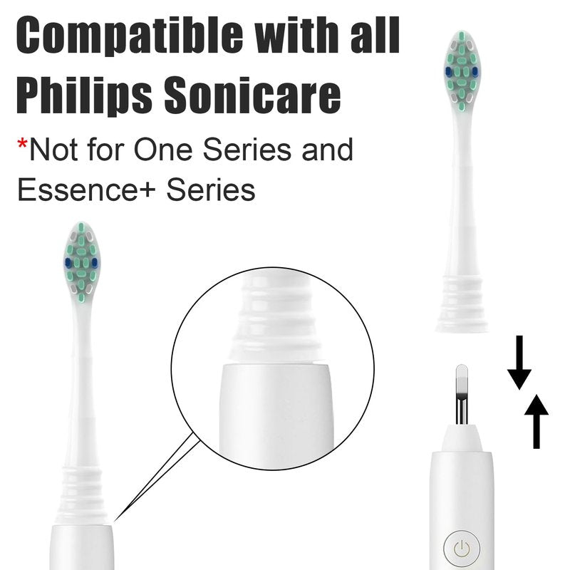 Replacement Toothbrush Heads for Philips Sonicare ProtectiveClean 4100 5100 5300 6100 Electric Toothbrushes, 8 Count