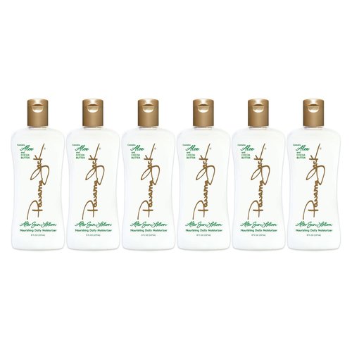 Panama Jack Aloe Moisturizer Lotion - After Sun Daily Skincare, Contains Aloe, Cocoa Butter, Olive & Hemp Seed Oils with Vitamin E, 8 FL OZ (Pack of 6)