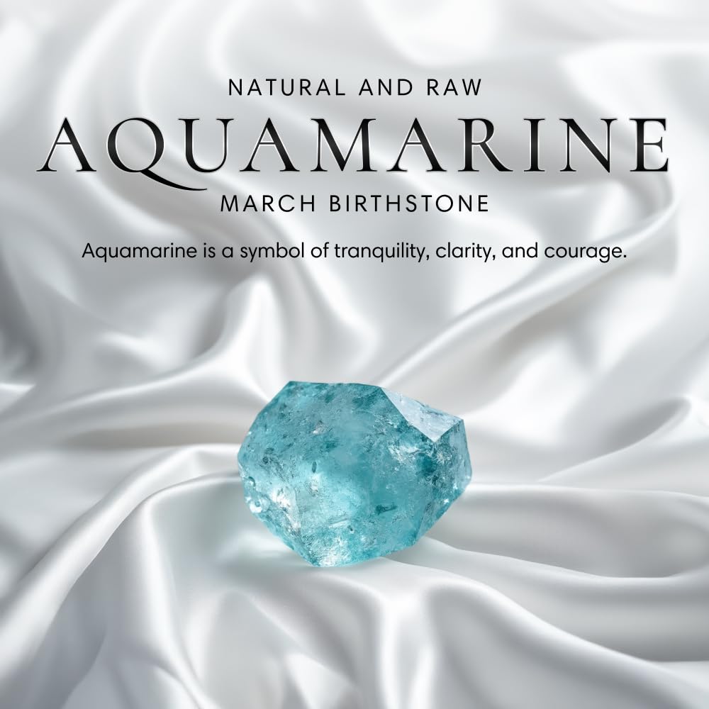 Designs by Nature Gems Natural Aquamarine Necklace for Women | March Birthstone Necklace for Women | Designer Pendant Necklace | 40-60 Carat Aquamarine, Antique Bronze Chain