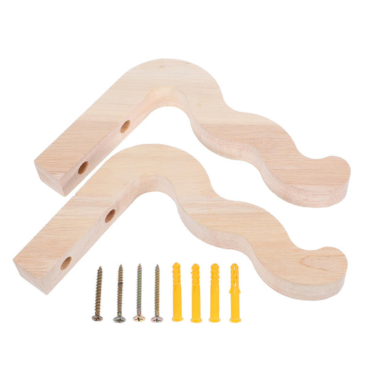 Alasum 2pcs Wooden Plant Hanger Hooks Wall-Mounted Flower Pot Holders Indoor Outdoor Wind Chime Lantern Brackets Decorative Garden Hanging Hooks