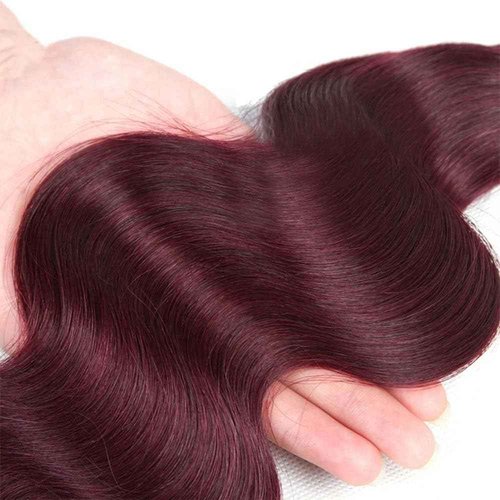 Giginger Bundles Human Hair Burgundy 99J Body Wave Human Hair Bundles 22 24 26 inch Wine Red Unprocessed Quick Weave Soft Sewn In Hair Extensions for Black Women