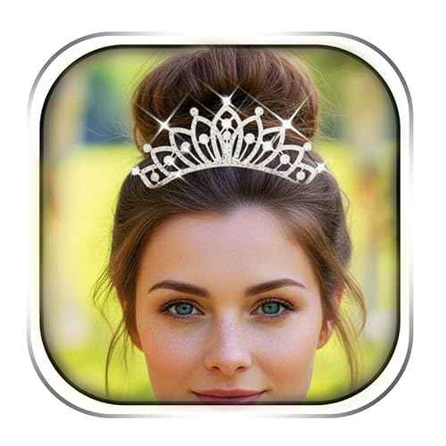 JEWEKY Princess Comb Tiara Mini Silver Rhinestone Hair Comb Brithday Decorations Hair Accessories