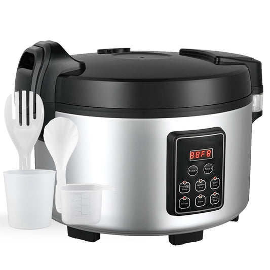 15L/15.8Quart (84 cups cooked rice) Extra Large Commercial Rice Cooker & Food Warmer with Time presetting, 6 Functions, Timer Delay Energy-Efficient for Professional Kitchens,Can preset cooking time