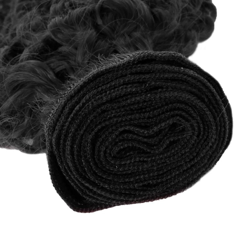 Curly Bundles Human Hair 14 16 18 inch Human Hair Bundle Natural Black 3 Bundles Kinky Curly Bundle for Women 150g