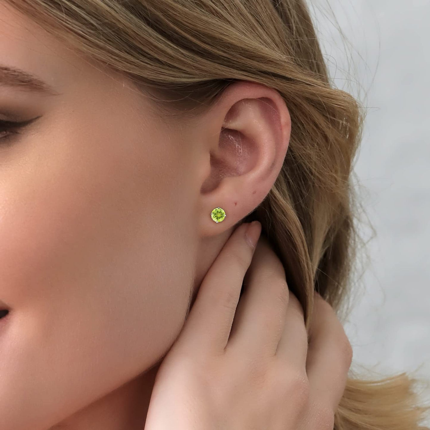 Gem Stone King 2-4 Cttw Round Gemstone Birthstone Stud Earrings For Women Men | 925 Sterling Silver | Round 7MM | Fine Jewelry Gifts for Women Her Mom Wife Men | Lemon Quartz