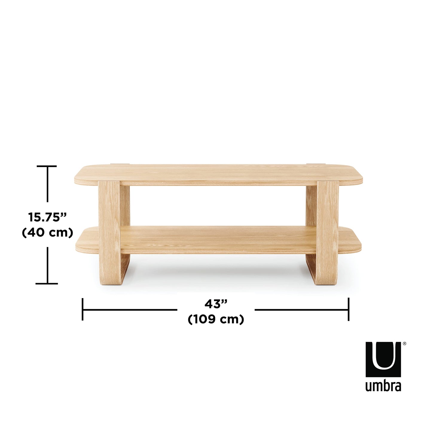 Umbra Bellwood Coffee Table with Storage, Natural
