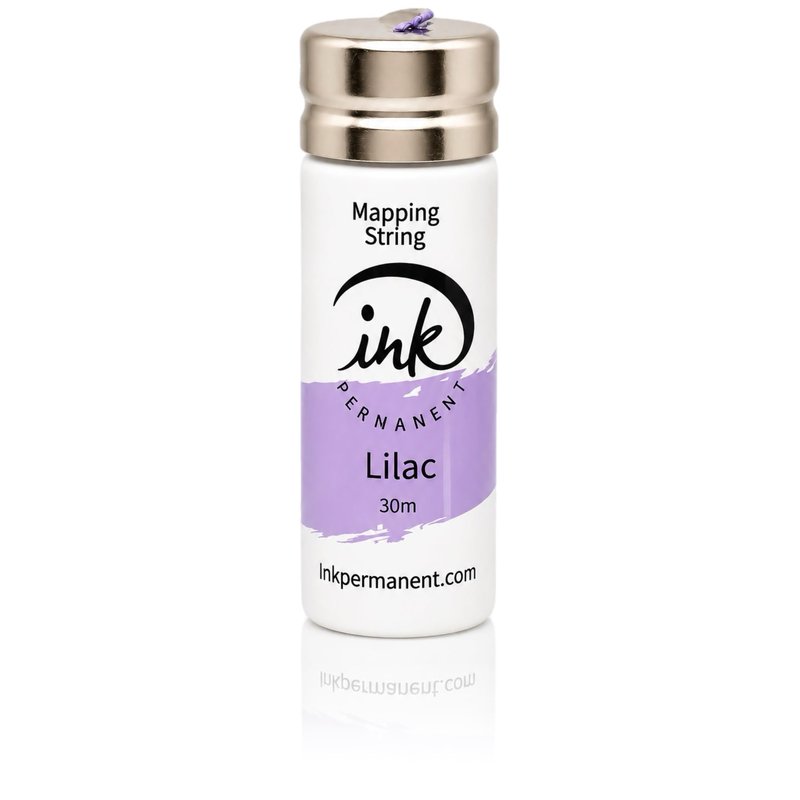 Ink Permanent Brow Mapping String [100 Ft Bottles - 30 m] Pre-Inked String for Permanent Makeup and Microblading Supplies, Brow Mapping Kit, Eyebrow Thread for Brow Shaping (Lilac)