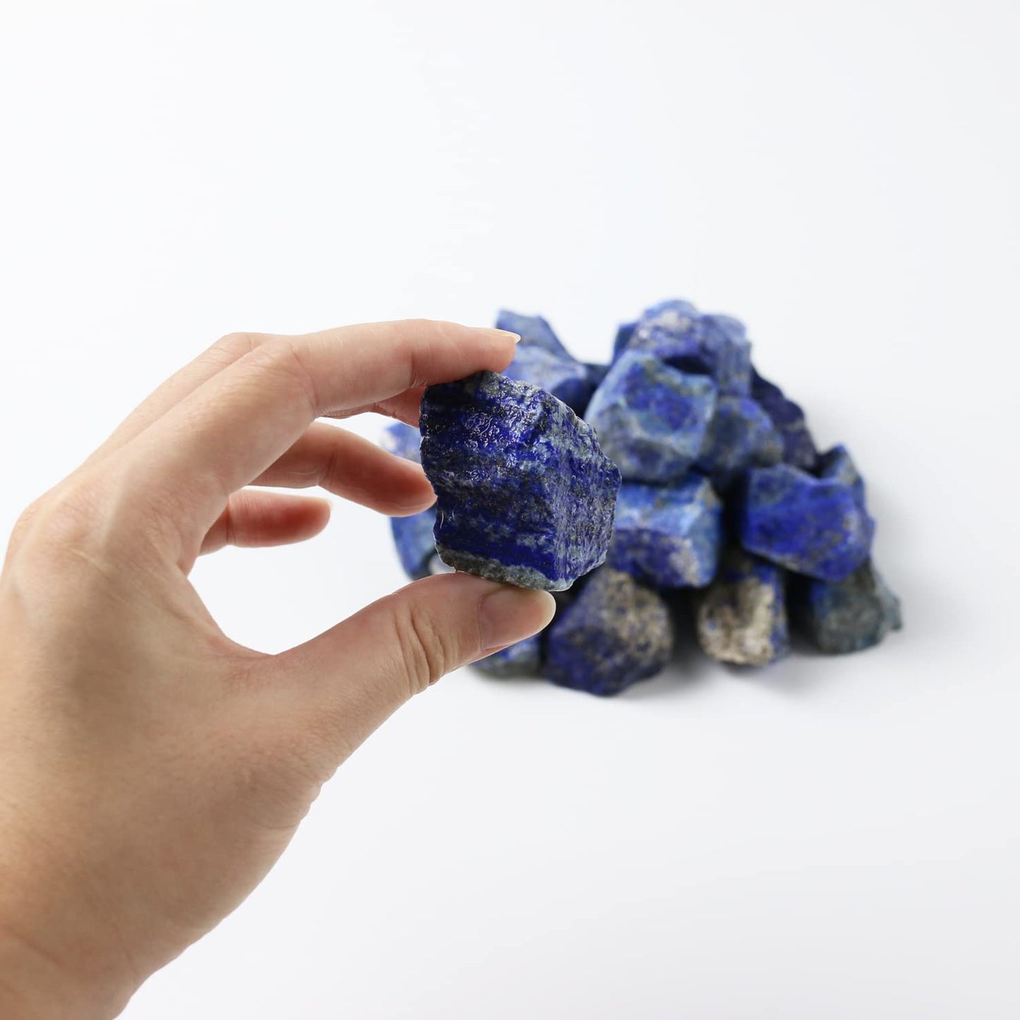 Nvzi Lapis Lazuli Crystal, Crystals and Healing Stones, Bulk Crystals, Rocks for Tumbling, Raw Crystals Bulk, Amathesis Crystal, Calcite Crystal for Decoration, Wicca, Reiki, Chakra and Energy(1LB)