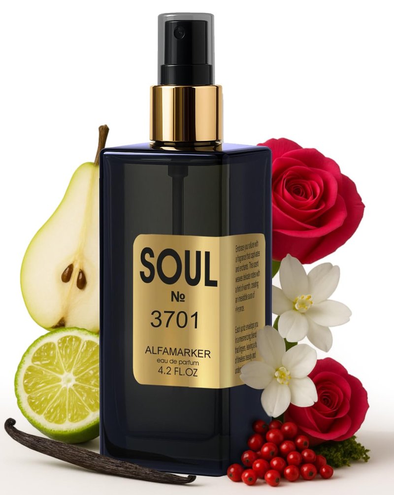ALFAMARKER SOUL № 3701 Lucky Idol – Perfume for Women | Long Lasting Eau de Parfum Spray 4.0 Fl Oz / 120ml | Boutique-Inspired Floral Fruity Women’s Fragrance