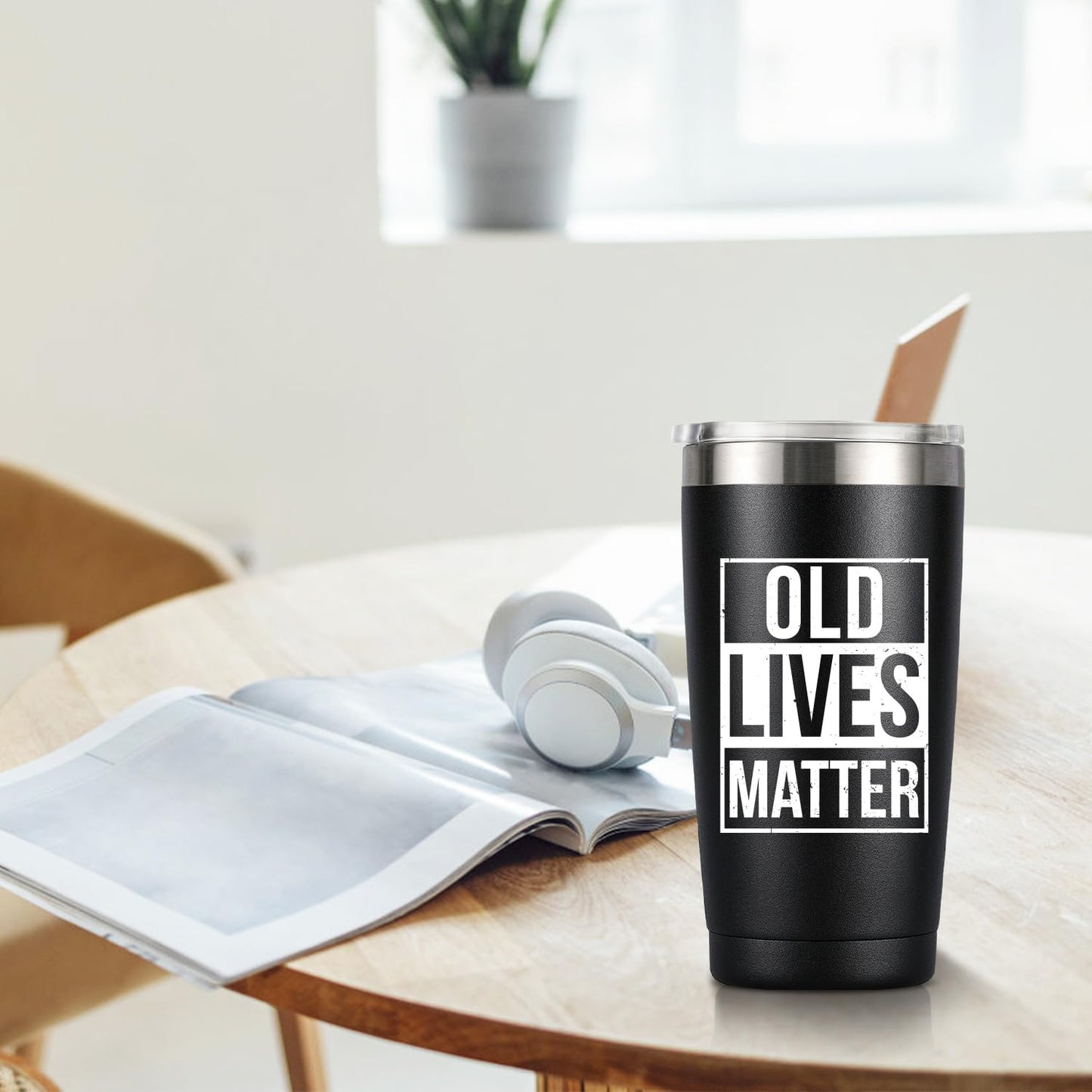MASGALACC Funny Retirement Gift for Men, Dad, Grandpa, Father - 20oz Insulated Coffee Mug - Gag 40th, 50th, 60th, 70th, 80th Birthday Gift for Him from Son, Daughter, Friend