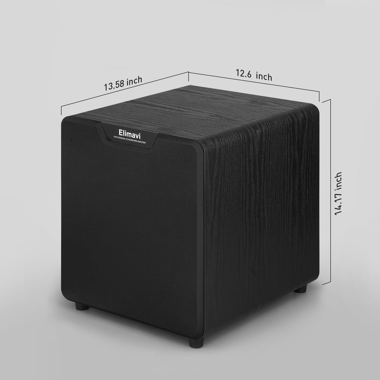 Elimavi 10" Powered Subwoofer Home Audio - 300W Deep Bass for Home Theater - Copper Driver, MDF Enclosure w/Aluminum Radiator - Ideal for Home Surround Sound Systems