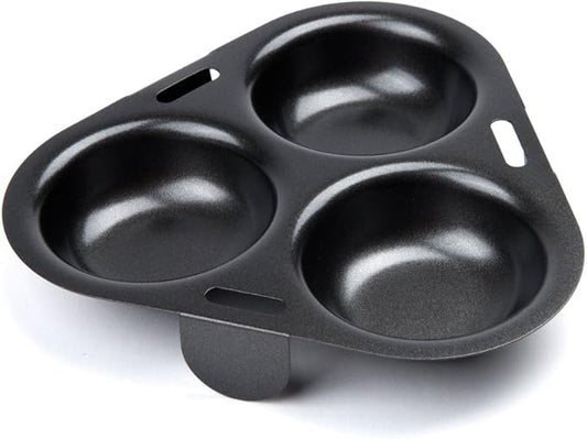 Fox Run 3-Egg Poacher Insert, Carbon Steel, Non-Stick,Black