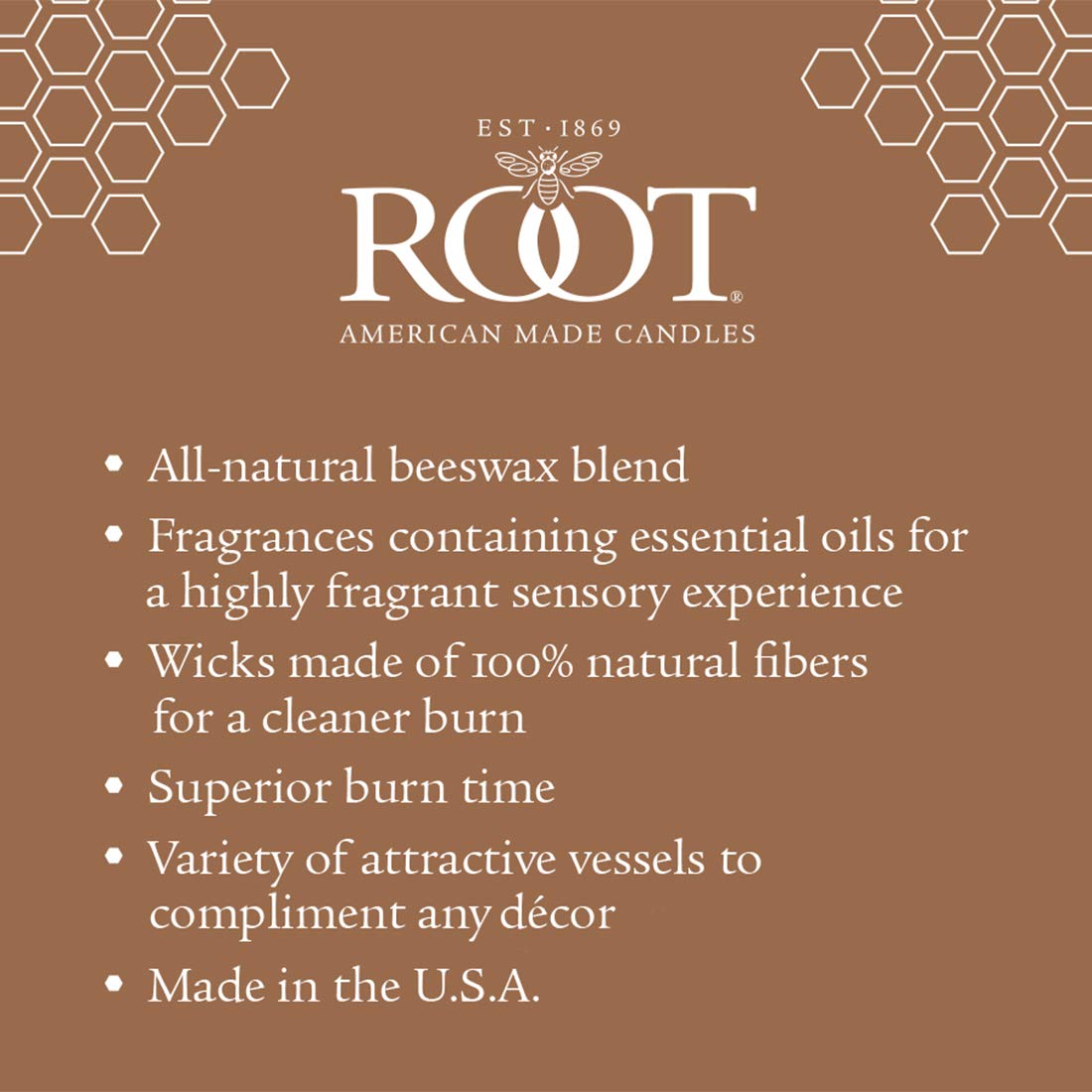 Root Candles Scented Candles Honeycomb Beeswax Blend Premium Handcrafted Candle, 12-Ounce 3-Wick, Tangerine Lemongrass