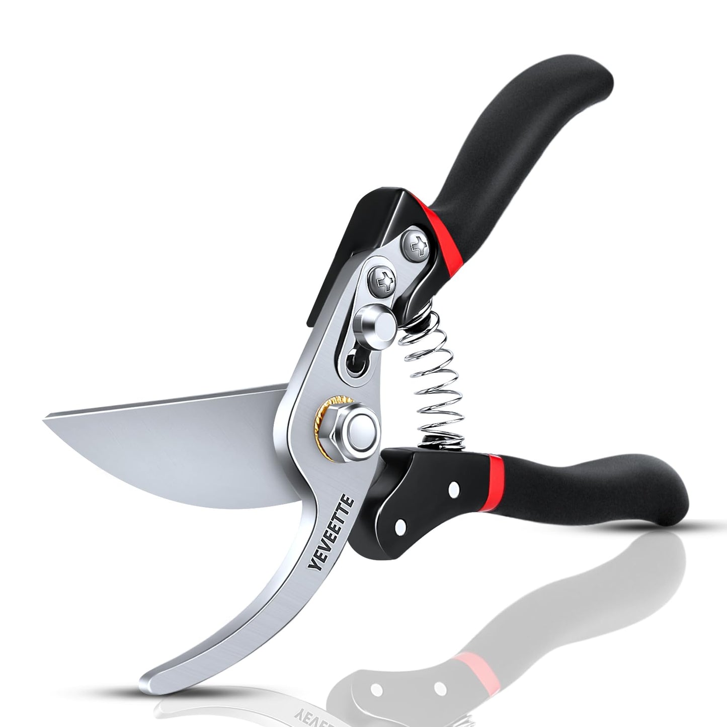 Pruning Shears, 8.5" Professional Garden Shears, SK5 Steel Hedge Clippers, Garden Clippers Handheld, Heavy Duty Garden Scissors Tools, Pruning Shears for Gardening Yard Roadside