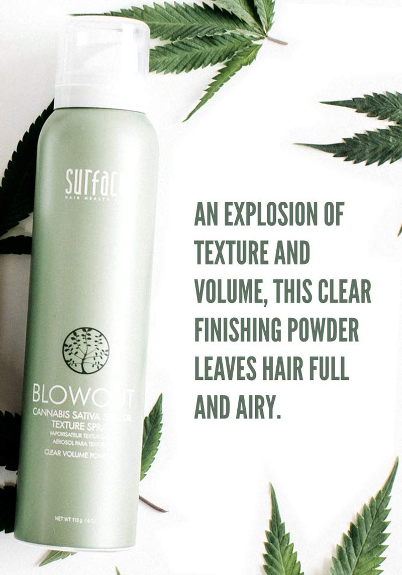 SURFACE Hair Blowout Hair Texture Spray for Women and Men, 4 oz - Heat Protecting, Volumizing Spray Lychee and Maracuja Oil - Premium Blowout Hair Products for Styling