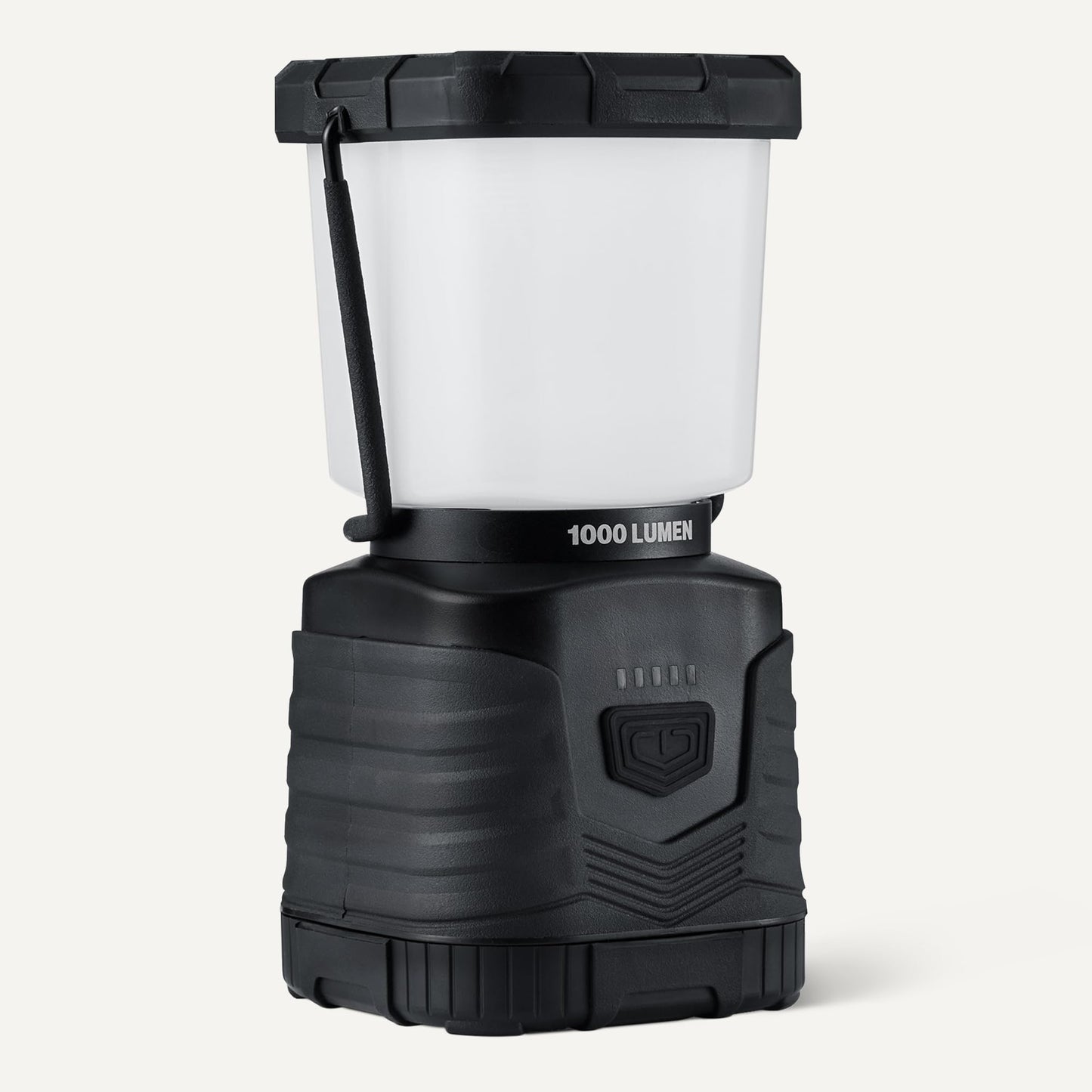Amazon Basics Camping Essentials Lantern, 360-Degree 1000 Lumen LED, Adjustable Dimmable with 4 Lighting Modes, Water Resistant IPX4, Black (Batteries Not Included)