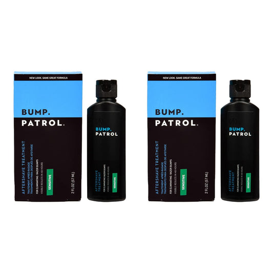 Bump Patrol Sensitive Strength Aftershave Treatment Serum – Razor Bump Stopper and Ingrown Hair Treatment for Men and Women, Alcohol Free Ingrown Hair Serum for Sensitive Skin 2 oz (Pack of 2)