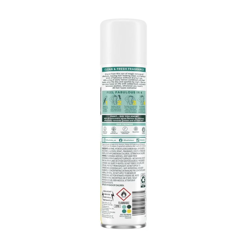Batiste Dry Shampoo, Original Fragrance, Refresh Hair and Absorb Oil Between Washes, Waterless Shampoo for Added Hair Texture and Body, 3.81 OZ Dry Shampoo Bottle, 3 Pack