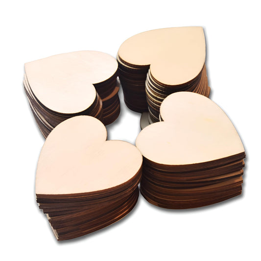 20 Pcs Wooden Hearts for Crafts 4 inch Unfinished Wood Hearts 0.1'' Thickness Heart Shaped Wood Sheets Unfinished Wood Ornaments for Wedding DIY Crafts Painting Burning Engraving Carving Coasters