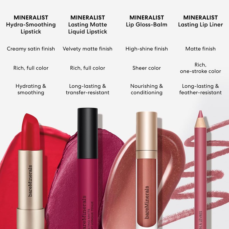 bareMinerals Mineralist Lip Gloss-Balm, Peace, Vegan, Cruelty-Free & Dermatologist-Tested