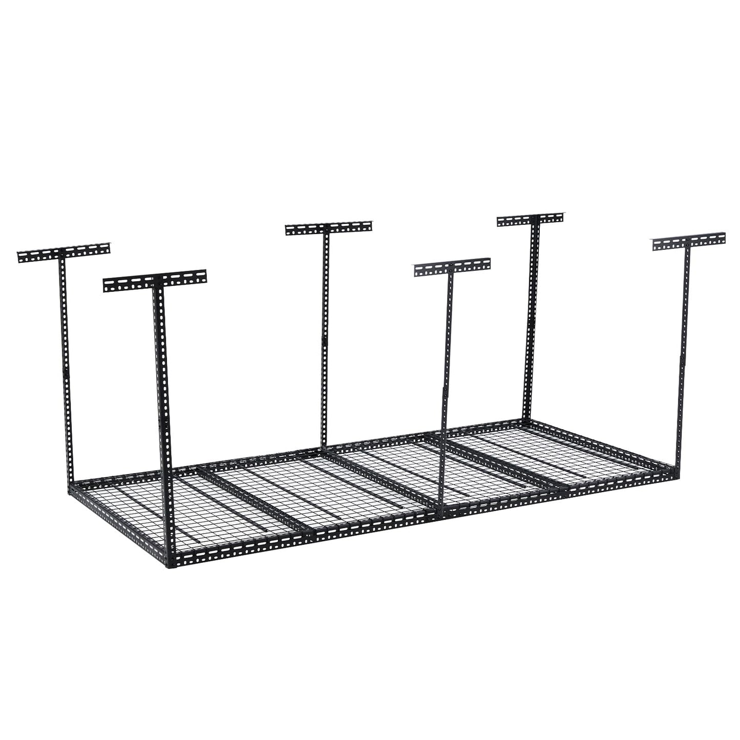 Garage Storage Rack 4x8 ft Overhead Ceiling Mounted Storage Racks Adjustable Garage Storage Organization of Heavy Duty Metal 600Lbs Weight Capacity