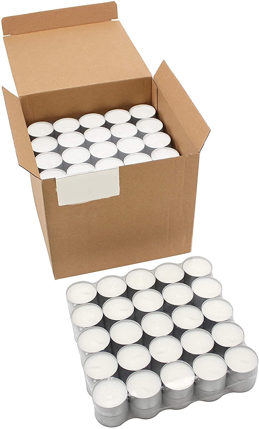 Tealight Candles 100% Pure Wax, Unscented, Long Burning Tealight, 9 Hours Burn time, White Unscented Tea Light Candles (Pack of 100)