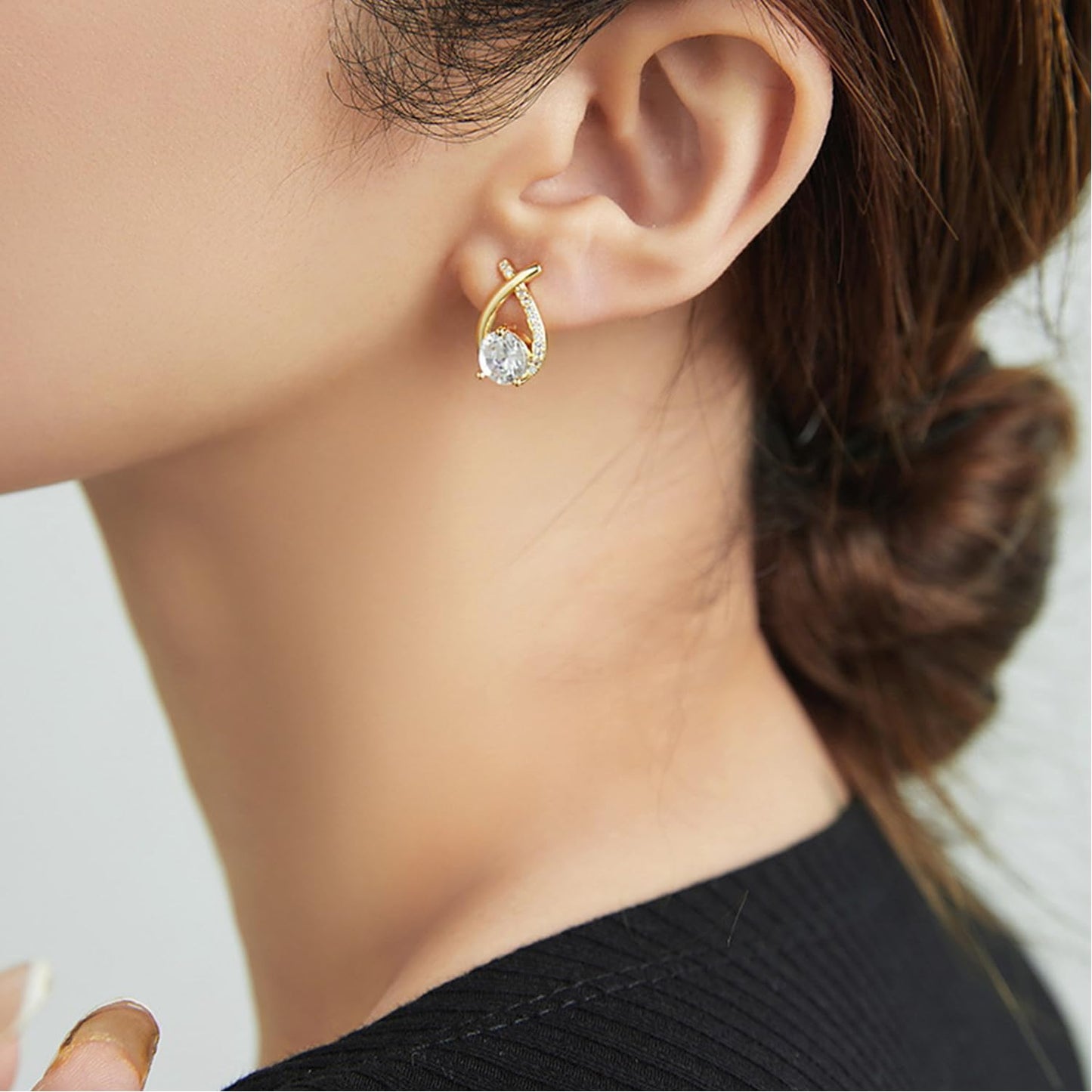 Lymphatic Earrings for Women Halolux Lymphvity Germanium Drainage Therapy Negative Ion Lymph Detox Earrings Jewelry (Gold+Silver)