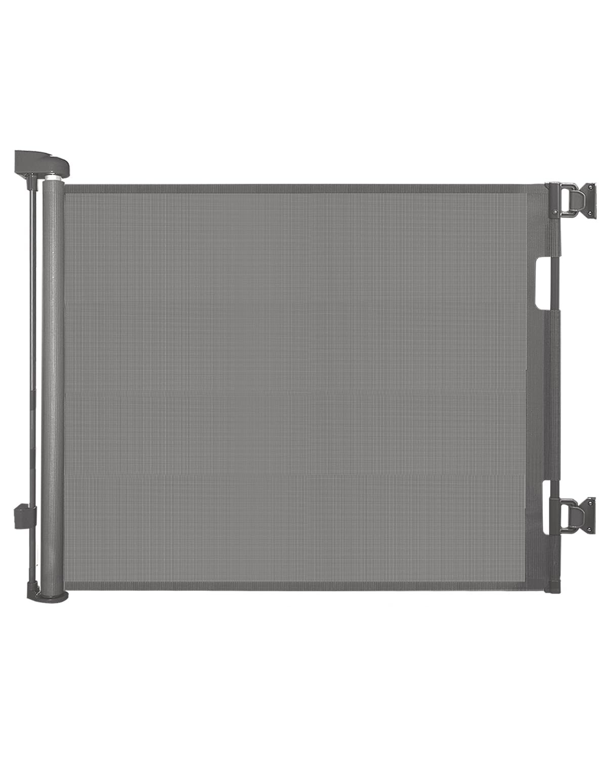 Retractable Baby Gate for Stairs – 33” Height, Expands up to 55” Width – Safety Gate for Infants, Toddlers, Dogs & Pets – Easy Install, Secure Closure, Gray Mesh Design for Indoor & Outdoor Use