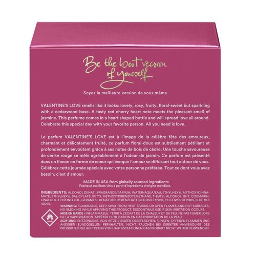 VALENTINE'S LOVE Perfume for women | Floral Sweet Fragrance | Valentine's Day Gift | Vegan Heart Shaped Perfume 75ml - 2.5 fl oz.