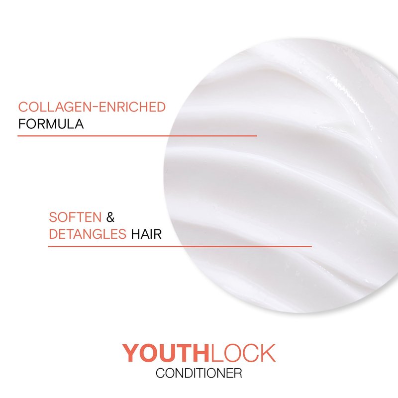 Joico YouthLock Conditioner Formulated With Collagen | Youthful Body & Bounce | Reduce Breakage & Frizz | Soften & Detangle Hair | Boost Shine | Sulfate Free | With Arginine | 8.5 Fl Oz